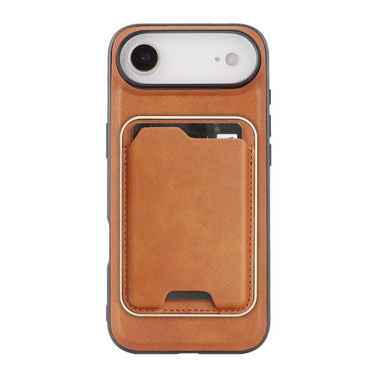 For iPhone 17 Air Kalebol Slim MagSafe Ring Magnetic Card Bag Leather Phone Case(Brown) - iPhone 17 Air Cases by Kalebol | Online Shopping UK | buy2fix