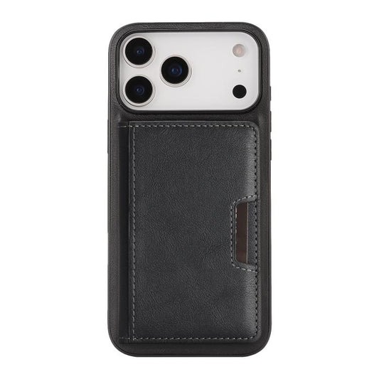 For iPhone 17 Pro Max Kalebol Strong MagSafe Magnetic Two-Fold Card Bag Leather Phone Case(Black) - iPhone 17 Pro Max Cases by Kalebol | Online Shopping UK | buy2fix