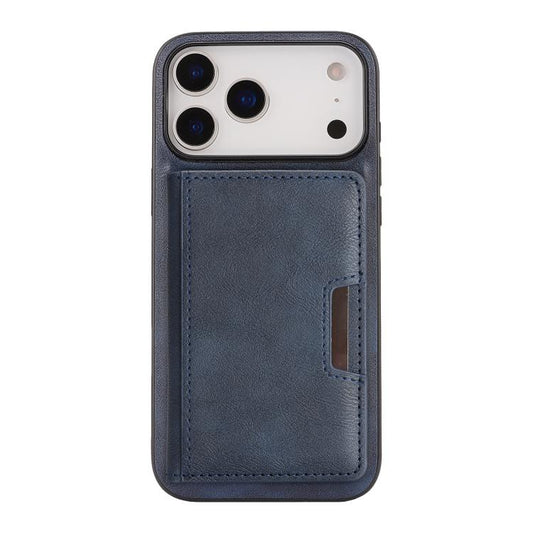 For iPhone 17 Pro Max Kalebol Strong MagSafe Magnetic Two-Fold Card Bag Leather Phone Case(Blue) - iPhone 17 Pro Max Cases by Kalebol | Online Shopping UK | buy2fix