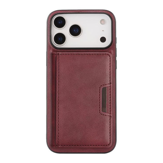 For iPhone 17 Pro Kalebol Strong MagSafe Magnetic Two-Fold Card Bag Leather Phone Case(Red) - iPhone 17 Pro Cases by Kalebol | Online Shopping UK | buy2fix
