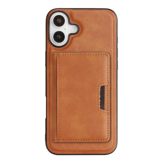 For iPhone 17 Kalebol Strong MagSafe Magnetic Two-Fold Card Bag Leather Phone Case(Brown) - iPhone 17 Cases by Kalebol | Online Shopping UK | buy2fix