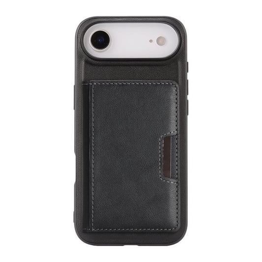 For iPhone 17 Air Kalebol Strong MagSafe Magnetic Two-Fold Card Bag Leather Phone Case(Black) - iPhone 17 Air Cases by Kalebol | Online Shopping UK | buy2fix