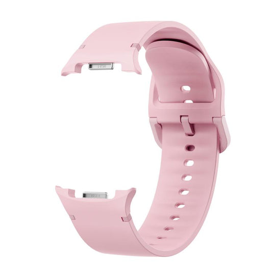 For Samsung Galaxy Watch8 / Watch8 Classic Solid Color Stitched Silicone Watch Band, Size:S(Light Pink) - Watch Bands by buy2fix | Online Shopping UK | buy2fix