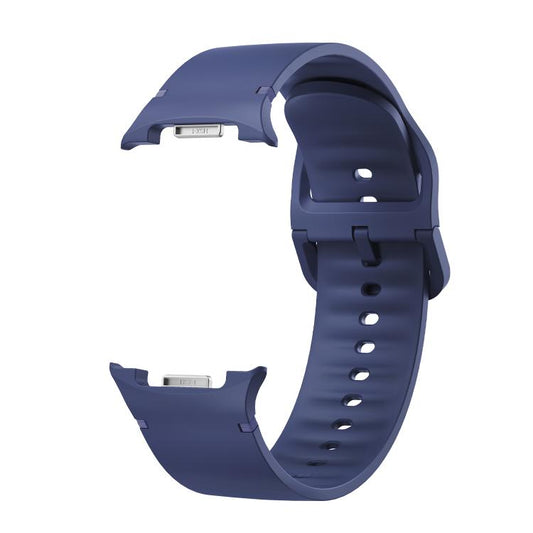 For Samsung Galaxy Watch8 / Watch8 Classic Solid Color Stitched Silicone Watch Band, Size:M(Midnight Blue) - Watch Bands by buy2fix | Online Shopping UK | buy2fix