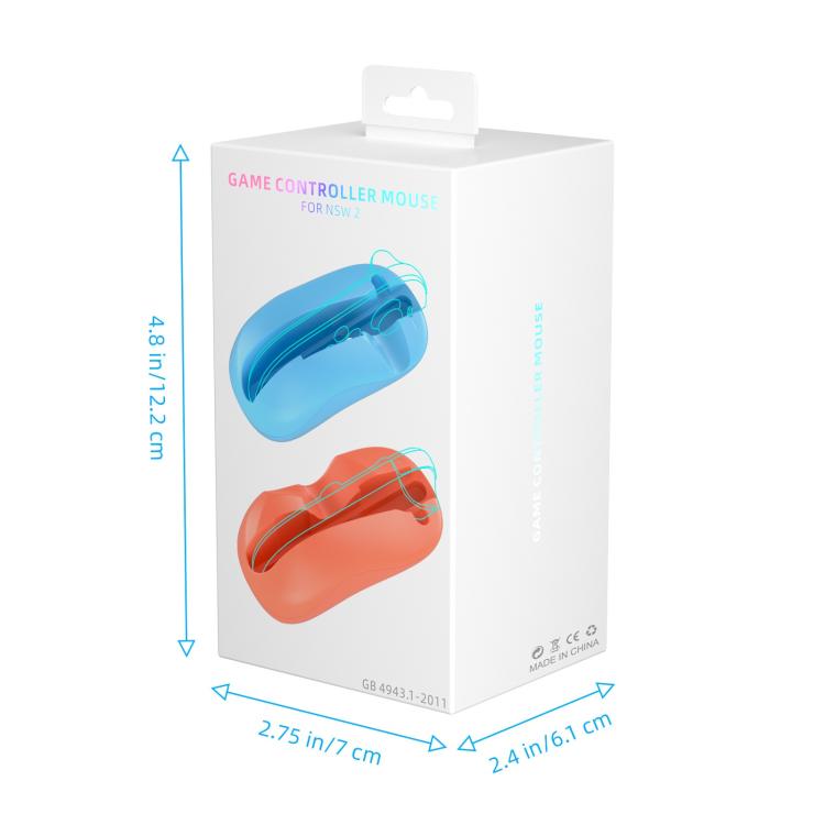 For Nintendo Switch 2 Mini Portable Handle Turns To A Mouse In Seconds(Orange Blue) - Gamepads by buy2fix | Online Shopping UK | buy2fix