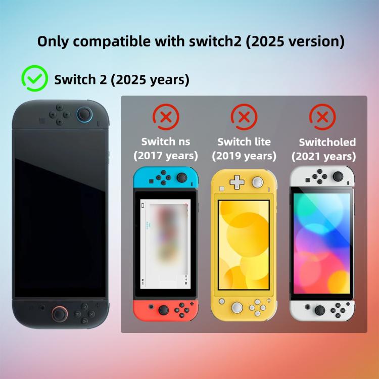 For Nintendo Switch 2 Game Consoles Transparent TPU Protective Case(Translucent Purple) - Cases by buy2fix | Online Shopping UK | buy2fix