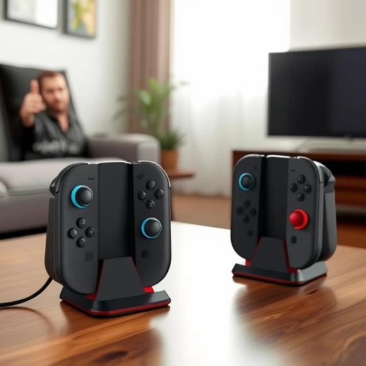 For Nintendo Switch 2 4 in 1 Handle Charging Stand With RGB Dazzling Lights - Charger & Power by buy2fix | Online Shopping UK | buy2fix