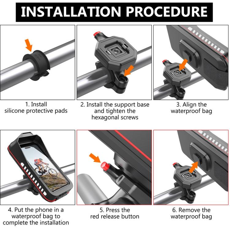 HL-176A Motorcycle Bicycle Handlebar Quick Release Shockproof Phone Holder - Holder by buy2fix | Online Shopping UK | buy2fix