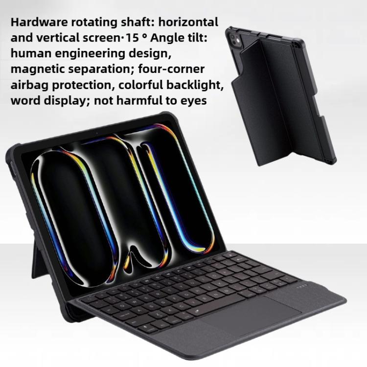 For iPad Pro 11 2024 Magnetized Separation Of The Wonderful Control Keyboard Four Corners Of The Drop-Proof PU Protective Case - For iPad Pro by buy2fix | Online Shopping UK | buy2fix