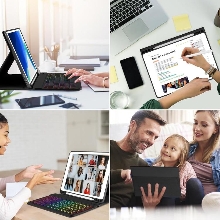 For iPad Air 11 2024 / 2025 Magnetic Bluetooth Color Keyboard Case(Begonia Red) - For iPad Air by buy2fix | Online Shopping UK | buy2fix