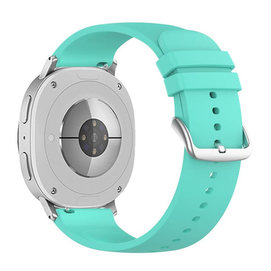 For Samsung Galaxy Watch8 / Watch8 Classic Round Tail Silicone Watch Band(Lake Blue) - Watch Bands by buy2fix | Online Shopping UK | buy2fix