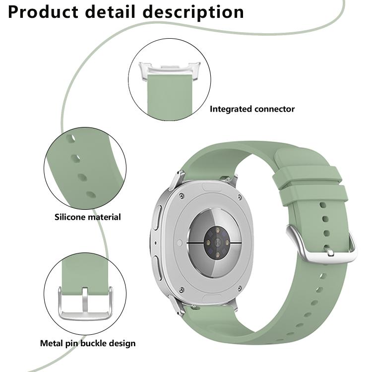 For Samsung Galaxy Watch8 / Watch8 Classic Round Tail Silicone Watch Band(Ice Green) - Watch Bands by buy2fix | Online Shopping UK | buy2fix