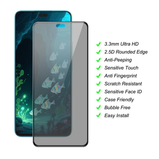 For Honor 400 Lite Global JUNSUNMAY 25pcs Silk Print Full Coverage Privacy Tempered Glass Film - Honor Tempered Glass by JUNSUNMAY | Online Shopping UK | buy2fix