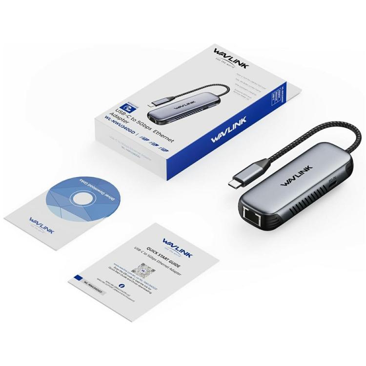 WAVLINK NWU340GD With 95W Charging Port 5Gbps USB-C to RJ45 Ethernet Adapter Converter - USB Network Adapter by WAVLINK | Online Shopping UK | buy2fix