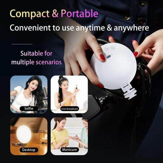 A01 Smartphone Photography Live Streaming Round LED Fill Light Portable Selfie Light(White) - Selfie Light by buy2fix | Online Shopping UK | buy2fix