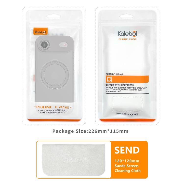 For iPhone 17 Pro Kalebol Rotating Magnetic Holder MagSafe Phone Case(Gray) - iPhone 17 Pro Cases by Kalebol | Online Shopping UK | buy2fix