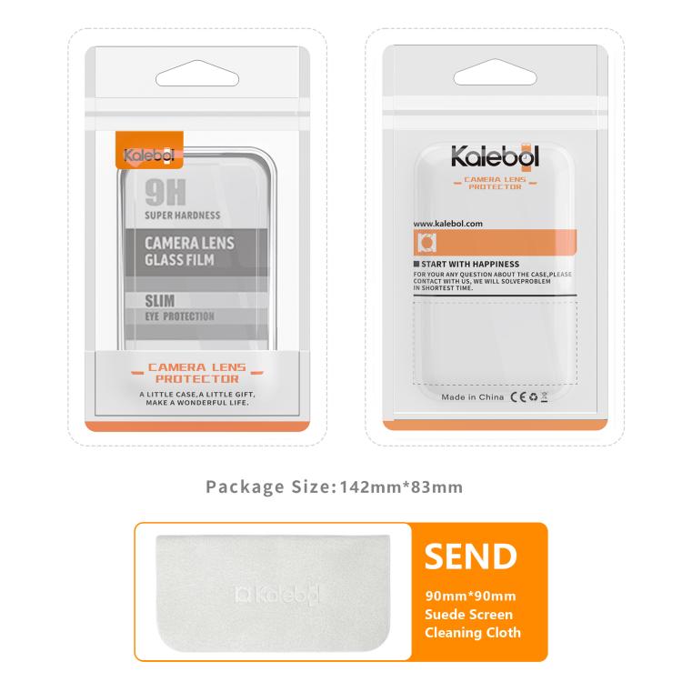 For iPhone 17 Pro Max Kalebol No Flicker Ultra-Thin Individual Camera Lens Tempered Glass Film(Orange) - iPhone 17 Pro Max Tempered Glass by Kalebol | Online Shopping UK | buy2fix