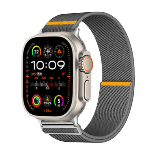 For Apple Watch 42mm / 41mm / 40mm / 38mm Adjustable Single Loop Elastic Nylon Watch Band(Gray) - Watch Bands by buy2fix | Online Shopping UK | buy2fix