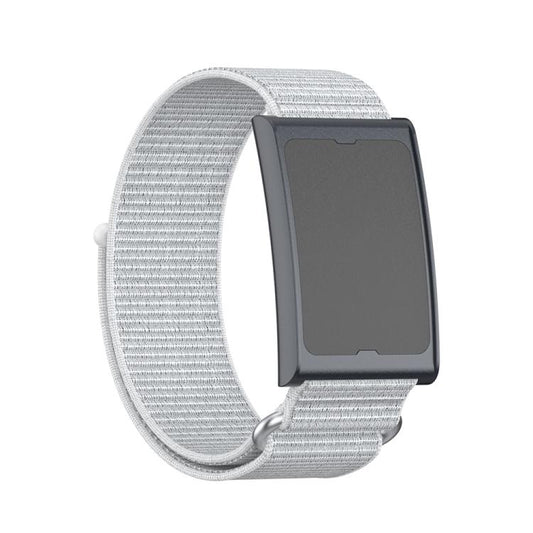 For Amazfit Helio Strap Metal Ring Two Sections Nylon Hook and Loop Fastener Watch Band(Sea Shell) - Watch Bands by buy2fix | Online Shopping UK | buy2fix