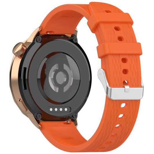 For OnePlus Watch 3 43mm Rhombic Texture Groove Silicone Watch Band(Orange) - Watch Bands by buy2fix | Online Shopping UK | buy2fix