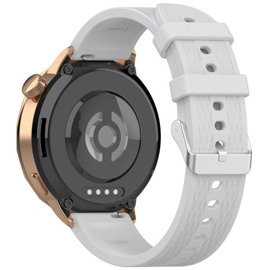 For OnePlus Watch 3 43mm Rhombic Texture Groove Silicone Watch Band(Gray) - Watch Bands by buy2fix | Online Shopping UK | buy2fix