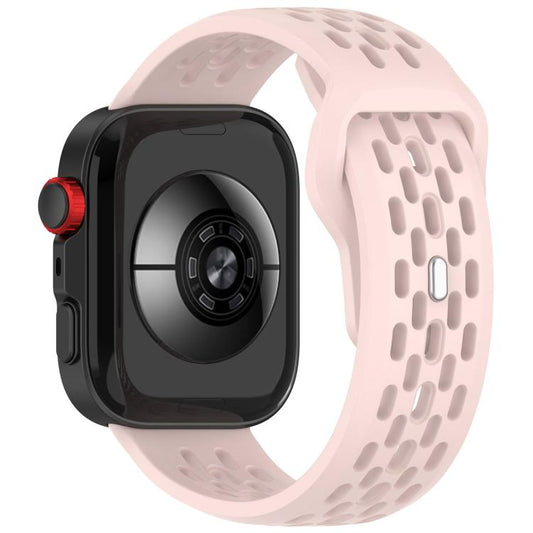 For Huawei Watch Fit4 / Fit4 Pro / Fit3 Mesh Silver Reverse Steel Buckle Silicone Watch Band(Light Pink) - Watch Bands by buy2fix | Online Shopping UK | buy2fix