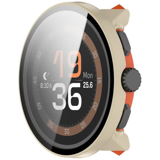 For Suunto Run Tempered Film Integrated PC Watch Protective Cover(Ivory White) - by buy2fix | Online Shopping UK | buy2fix