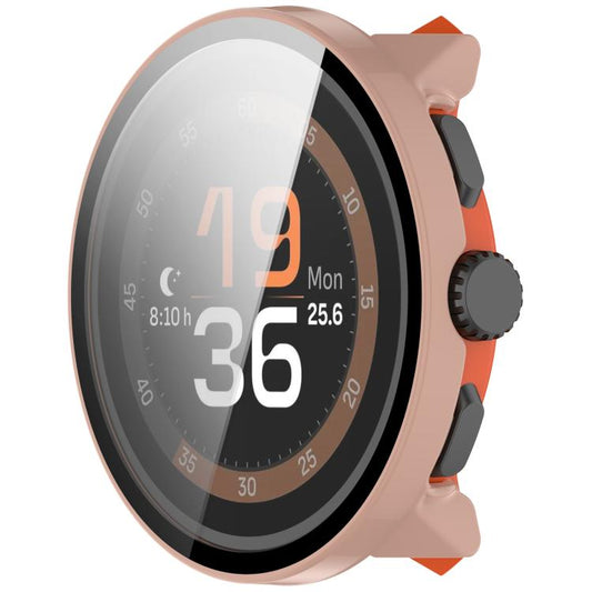 For Suunto Run Tempered Film Integrated PC Watch Protective Cover(Pink) - by buy2fix | Online Shopping UK | buy2fix