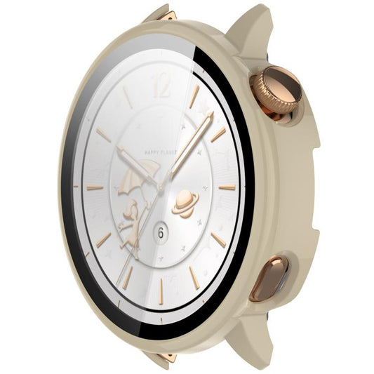 For OnePlus Watch 3 43mm Tempered Film Integrated PC Watch Protective Cover(Ivory White) - Watch Case by buy2fix | Online Shopping UK | buy2fix