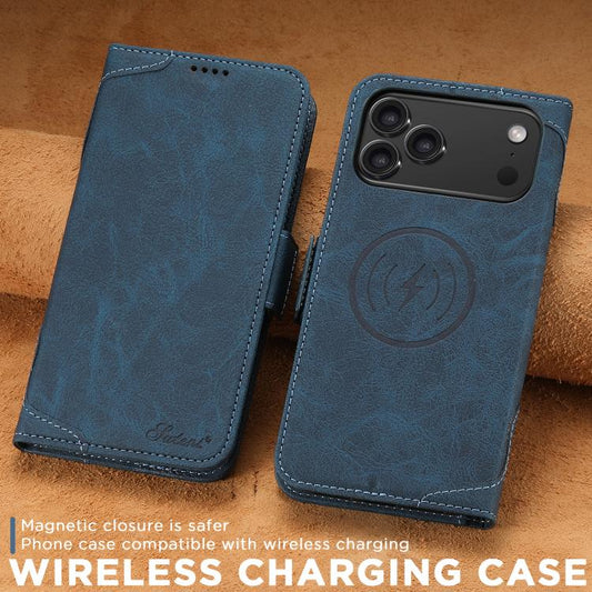 For iPhone 17 Pro Max SUTENI J07 Multifunctional Horizontal Flip Magsafe Leather Phone Case(Blue) - iPhone 17 Pro Max Cases by Suteni | Online Shopping UK | buy2fix