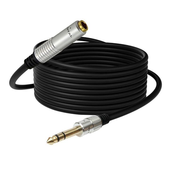 JUNSUNMAY 6.35mm 1/4 inch Male to Female Stereo Headphone Guitar Extension Cable Cord, Length:10m - Aux Cable by JUNSUNMAY | Online Shopping UK | buy2fix
