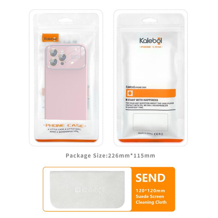 For iPhone 16 Pro Kalebol Large Windows Frosted Liquid Silicone Phone Case(Pure White) - iPhone 16 Pro Cases by Kalebol | Online Shopping UK | buy2fix