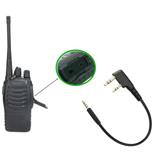 JUNSUNMAY Walkie Talkies Headset Radio Earpiece Adapter Cable, Length: 25cm, Interface:2 Pin to Male 3.5mm - Other Accessories by JUNSUNMAY | Online Shopping UK | buy2fix