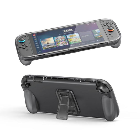 For Nintendo Switch 2 Game Game Console TPU Protective Case with Back Support(Transparent) - Cases by buy2fix | Online Shopping UK | buy2fix