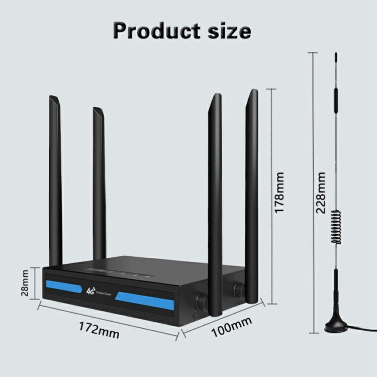 ED126-E With 2 Outdoor Suction Cup Antennas 4G LTE Router WiFi CPE Wireless Network Router, Plug:EU Plug - Wireless Routers by buy2fix | Online Shopping UK | buy2fix
