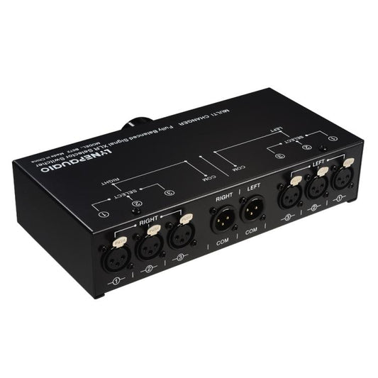 B072 3 Input 1 Output Fully Balanced Signal Selector 3-Channel Balanced Line Selector, No Need For External Power Supply Lossless Switching - by buy2fix | Online Shopping UK | buy2fix