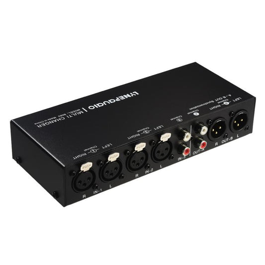 B082 3 Input 3 Output Audio Signal Selector Balanced Line Switcher - by buy2fix | Online Shopping UK | buy2fix