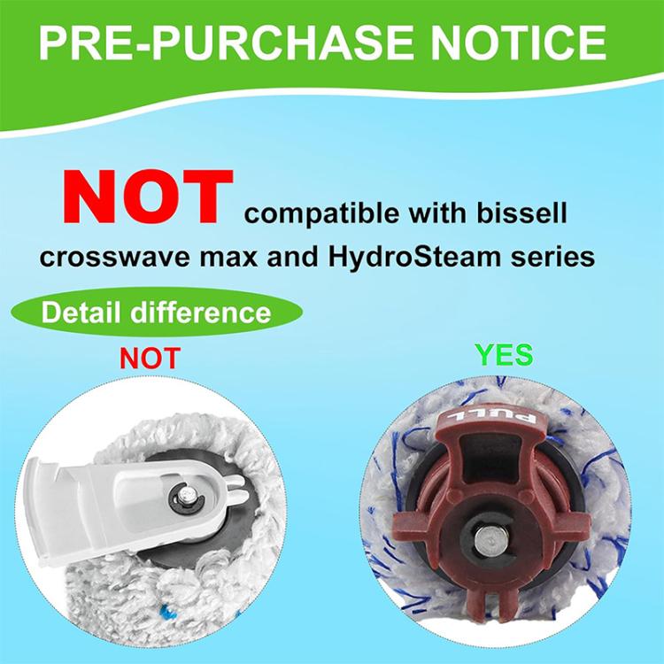 JUNSUNMAY 2pcs Replacement Brush Roll for Bissell CrossWave Vacuum Cleaner 1866 / 1868, Style:Pet Brush - For Bissell Accessories by JUNSUNMAY | Online Shopping UK | buy2fix