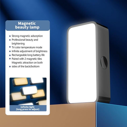 A8 Phone Photography Video Streaming Portable LED Light Mini Magnetic Pocket Fill Light(White) - Selfie Light by buy2fix | Online Shopping UK | buy2fix