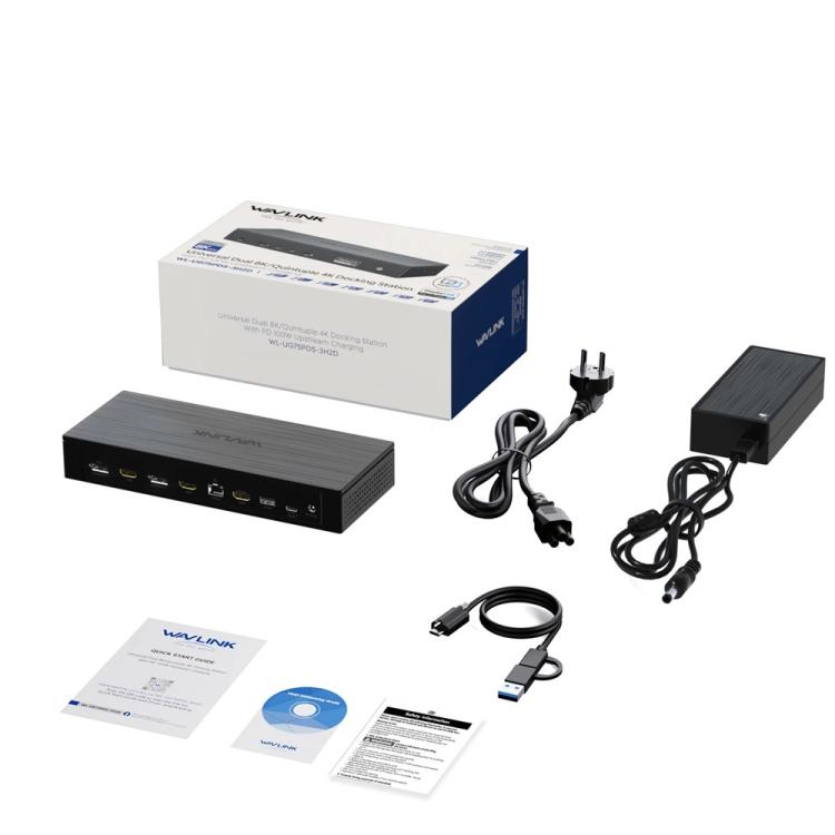 WAVLINK UG75PD5-3H2D2 For Mac M1 / M2 / M3 / M4 / Windows DisplayLink-7400 Docking Station, Plug:US Plug - by WAVLINK | Online Shopping UK | buy2fix