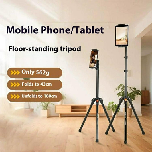 YUNTENG VCT-5229 For Smartphone / Tablet Folding Floor Stand Adjustable Height Tripod - Tripods by YUNTENG | Online Shopping UK | buy2fix