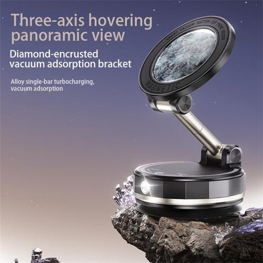 SD17 Rhinestone Epoxy Design Starry Sky Pattern Folding Car Phone Navigation Vacuum Suction Holder(Blue) - Universal Car Holders by buy2fix | Online Shopping UK | buy2fix