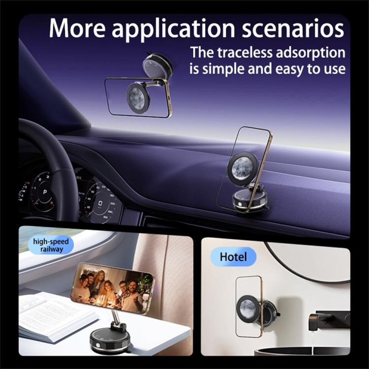 SD17 Rhinestone Epoxy Design Starry Sky Pattern Folding Car Phone Navigation Vacuum Suction Holder(Blue) - Universal Car Holders by buy2fix | Online Shopping UK | buy2fix