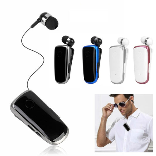 K39 Wireless Bluetooth Headset CSR DSP chip In-Ear Vibrating Alert Wear Clip Hands Free Earphone (White) by buy2fix