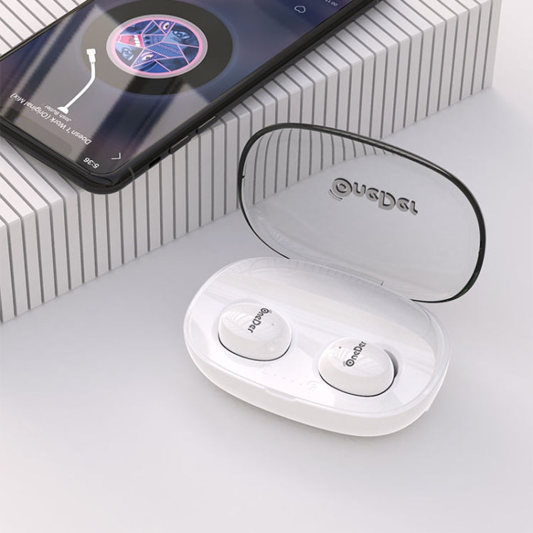 OneDer W12 Wireless Earphone with Waterproof IPX5 HD Stereo Sound TWS Bluetooth Earphone(White) by OneDer