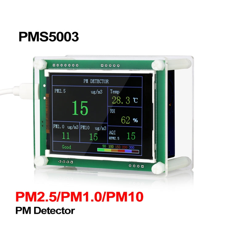 PMS5003 Car PM2.5 Detector Tester Meter Air Quality Monitor Home Car Office Outdoors Gas Thermometer Analysis by buy2fix