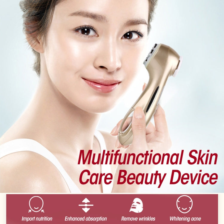 OFY9901 Face Skin EMS Mesotherapy Electroporation RF Radio Frequency Facial LED Photon Skin Care Face Lift Tighten Remove Wrinkle(Gold) by buy2fix