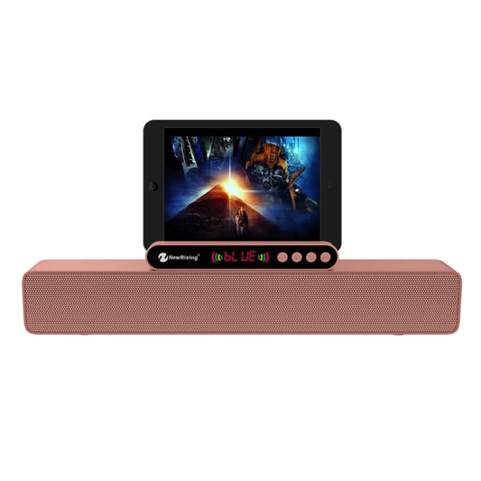 Newrixing NR-5017 LED Bluetooth Portable Speaker TWS Connection Loudspeaker Sound System 10W Stereo Surround Speaker(Rose Gold) - Desktop Speaker by NewRixing | Online Shopping UK | buy2fix