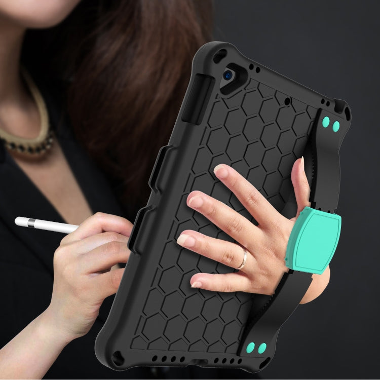 For iPad Air / Air 2 / Pro 9.7 / iPad 9.7 (2017) / iPad 9.7 (2018) Honeycomb Design EVA + PC Four Corner Shockproof Protective Case with Straps (Mint Green) - iPad 9.7 (2018) & (2017) Cases by buy2fix | Online Shopping UK | buy2fix