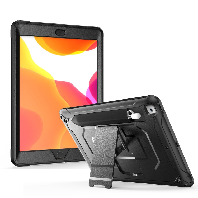 For iPad 9.7 (2018) & (2017) 360 Degree Rotation PC + Silicone Protective Case with Holder & Hand-strap(White) - iPad 9.7 (2018) & (2017) Cases by buy2fix | Online Shopping UK | buy2fix